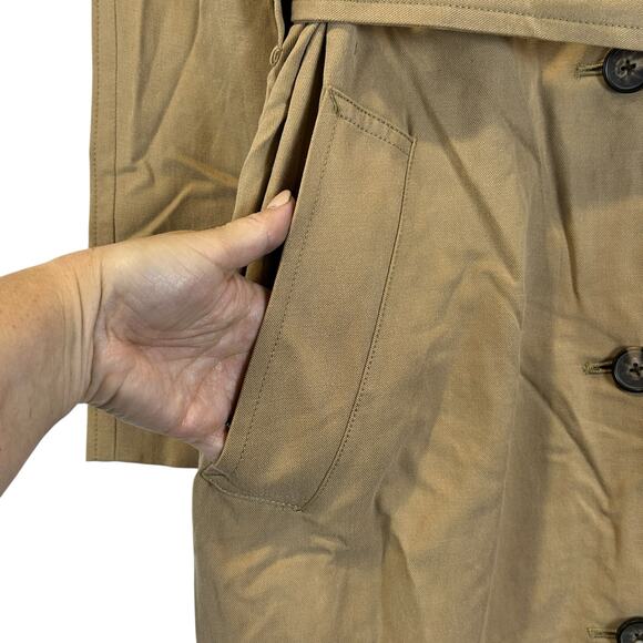 Everlane The Gathered Drape Trench Coat Belted Ash Brown Women Small NWD Classic - Picture 9 of 14